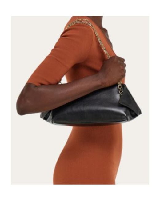Ferragamo Black Folded Shoulder Bag