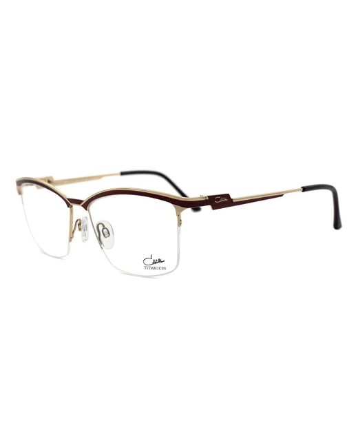 Cazal White Square-Frame Logo-Engraved Glasses for men