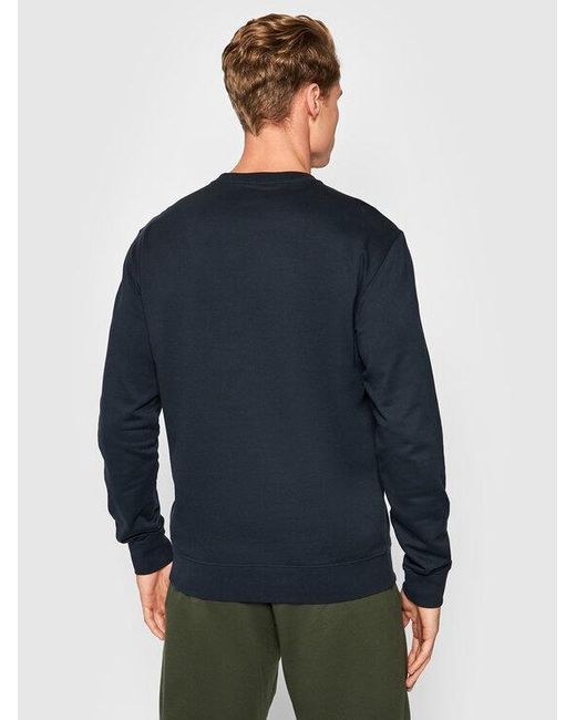 Emporio Armani Blue Logo Printed Hoodie With Round Neck for men