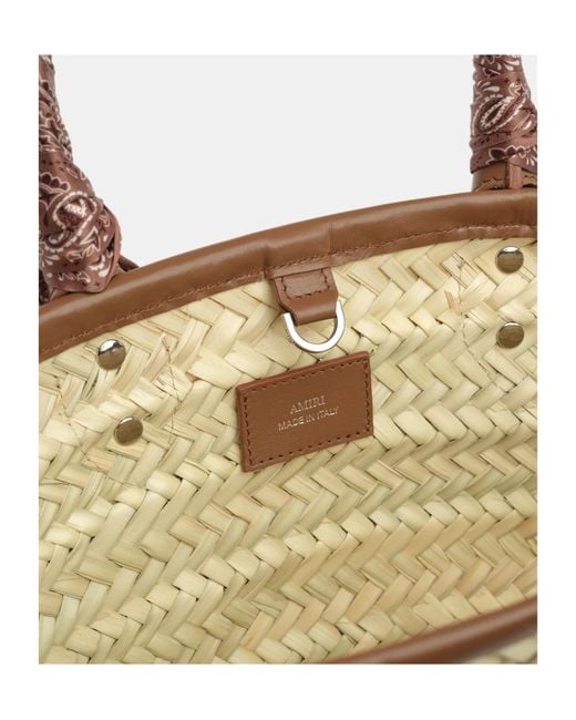Amiri Metallic Ma Raffia Tote Bag