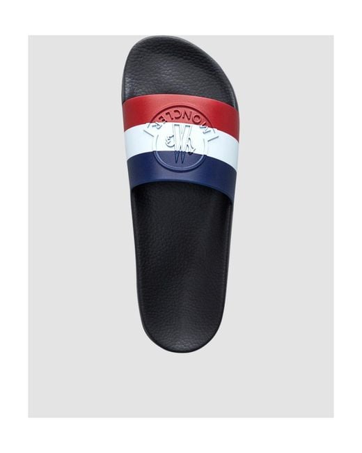 Moncler White Basile Slides for men