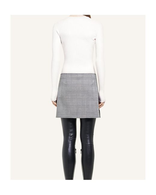 Courreges White Slash Ribbed-Knit Top
