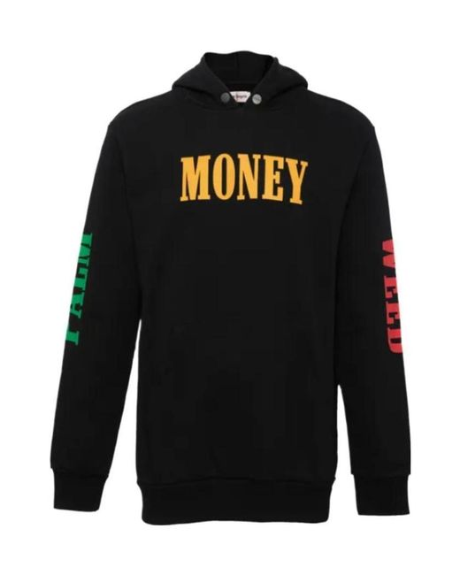Palm Angels Black Printed Logo Sweater for men