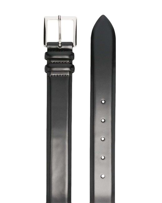Orciani White Pointed-Tip Buckle-Fastened Belt for men