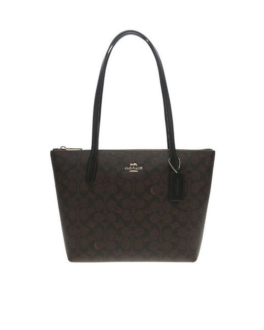 COACH Black Logo Tote Bag