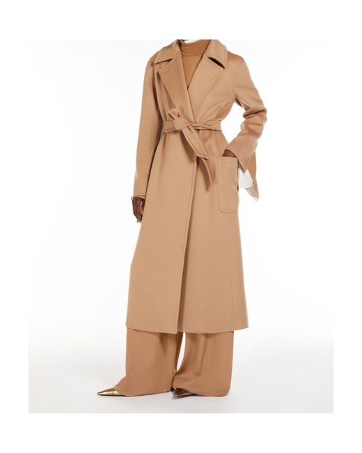 Max Mara Natural Artur Button Detailed Belted Coat