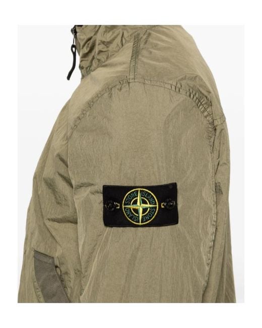 Stone Island Green Crinkle Reps Jacket for men
