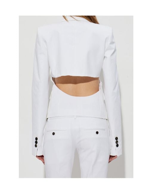 DSquared² White Cutout Blazer
