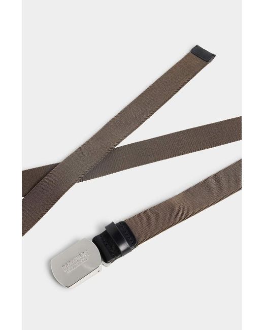 DSquared² White Logo Belt for men