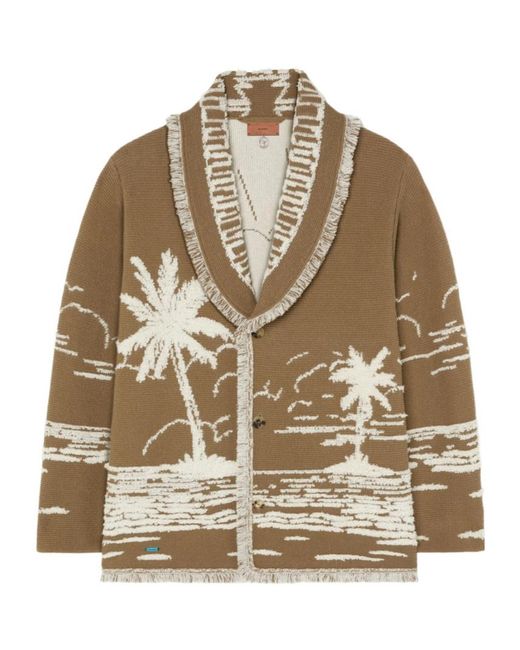 Alanui Brown Beyond The Horizons Cardigan for men