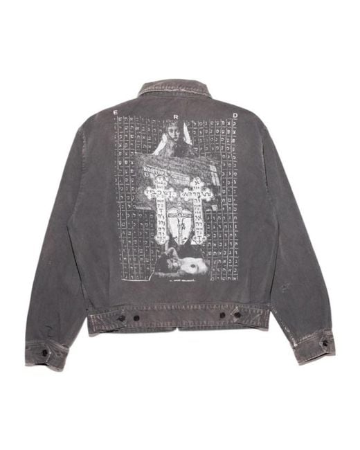 Enfants Riches Deprimes Gray Enfants Riches Déprimés Zip-Up Denim Jacket for men