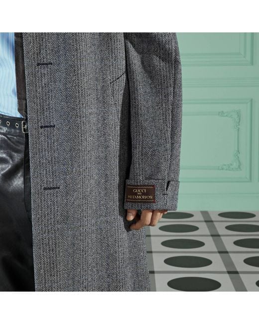 Gucci Gray Single-Breasted Coats for men