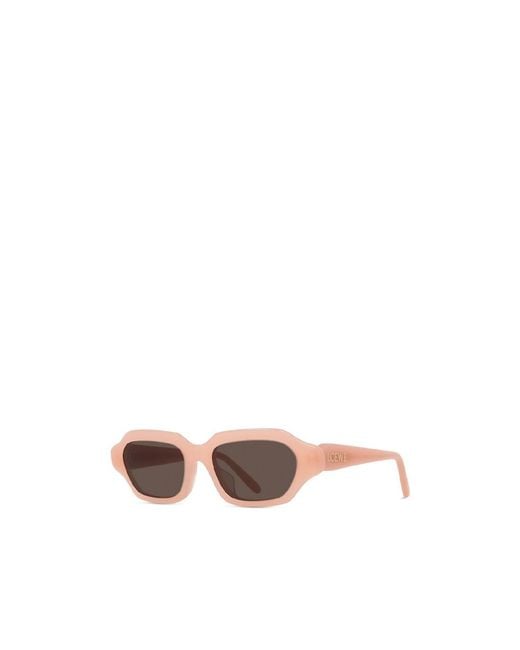 Loewe Pink Slim Rectangular Sunglasses