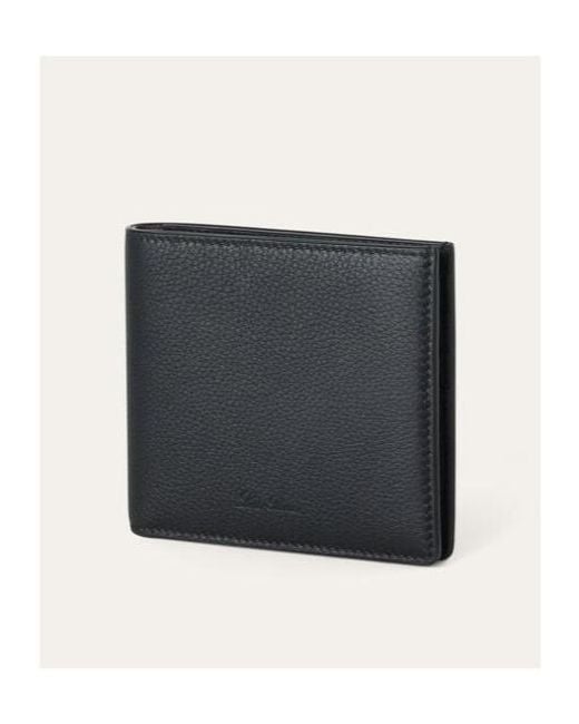 Loro Piana Black Double-Fold Wallet for men