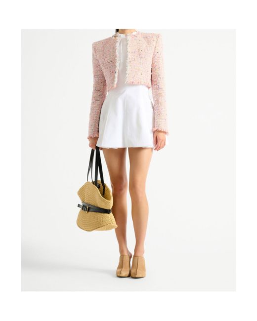 Balmain Pink Tweed Cropped Jacket