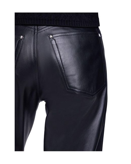 Rabanne Black Leather Trousers