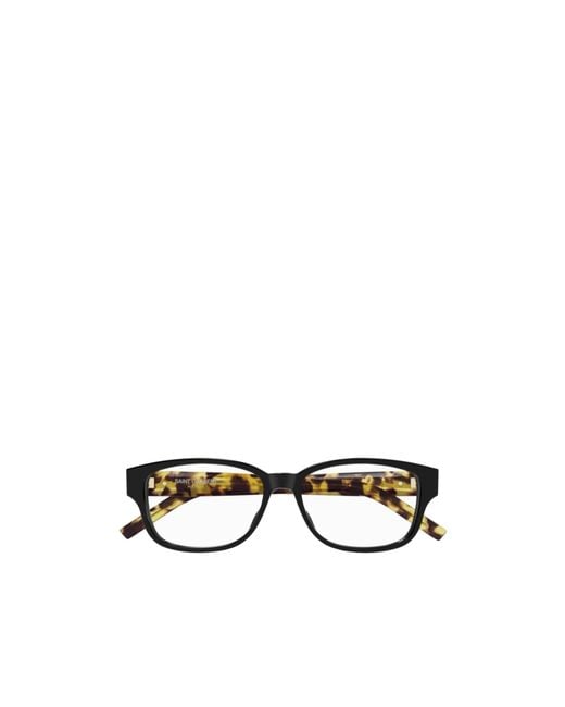 Saint Laurent White Eyewear Rectangle Frame Glasses
