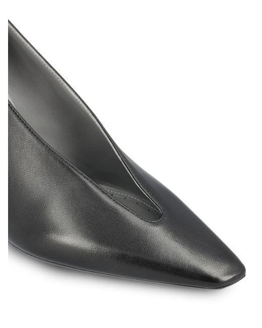 Balenciaga Gray Duchesse Asymmetric Heeled Pumps