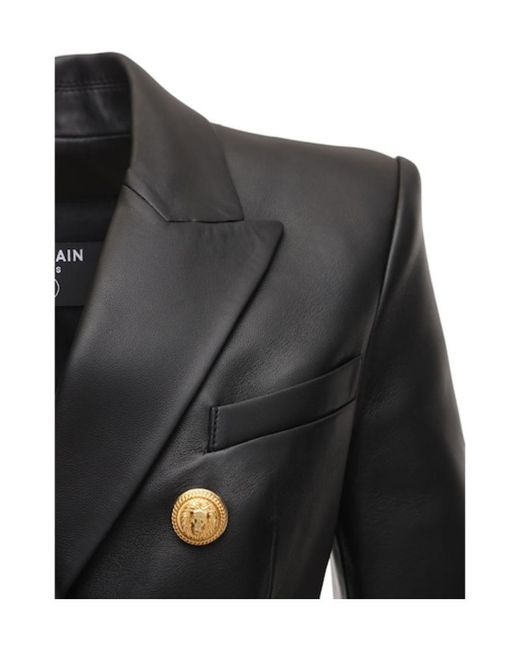 Balmain Black Double-Breasted Casual Jacket