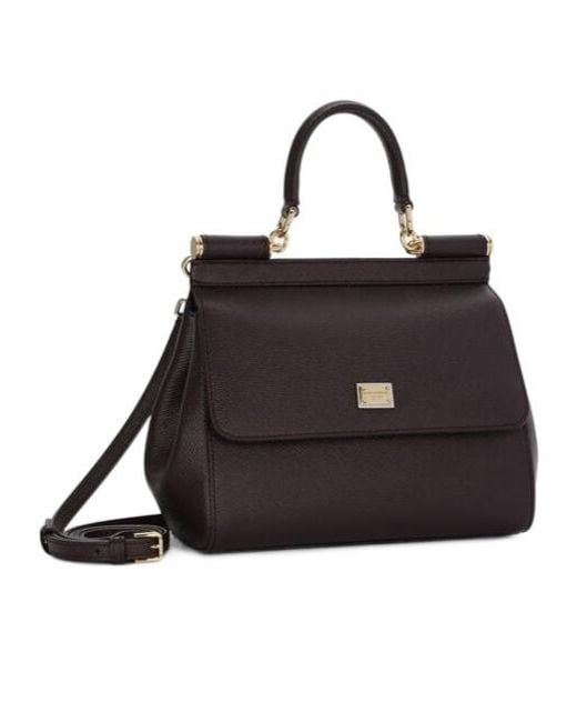 Dolce & Gabbana Black Medium Sicily Handbag