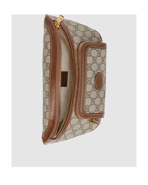 Gucci Brown Interlocking G Logo Monogram Belt Bag for men