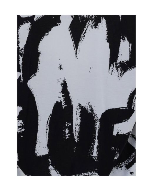 McQueen Black Graphic Printed Crewneck T-Shirt