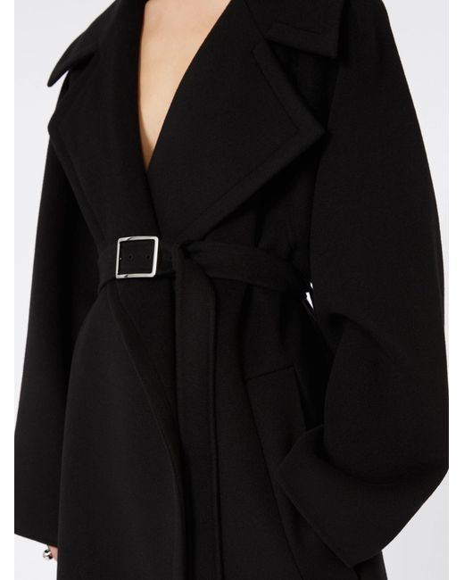 Sportmax Black Pagine Belted Coat
