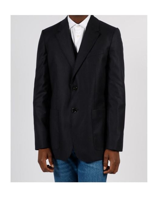 AMI Blue Ami Button-Up Jacket for men