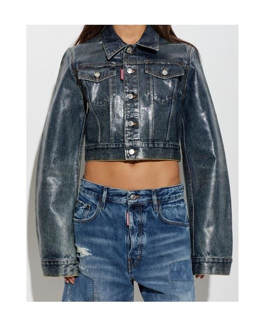DSquared² Blue Long-Sleeve Denim Jacket