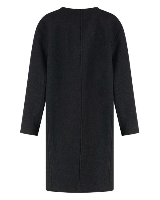 Totême  Black Totême Long Sleeved Open-Front Coat