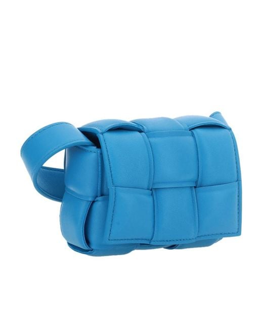 Bottega Veneta Blue Mini Cassette Shoulder Bag