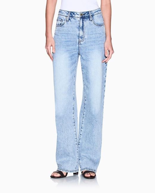 ARMANI EXCHANGE Blue Logo-Plaque Jeans