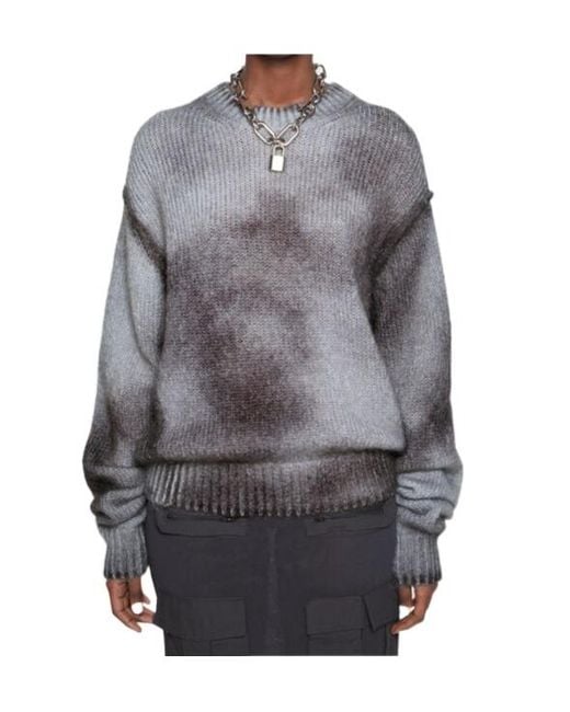 Acne Gray Sprayed Knit Jumper