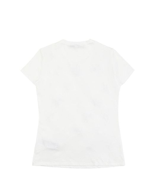 Sportmax White T-Shirt With Round Neck And Short Sleeves