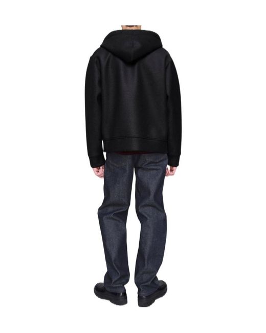 A.P.C. Blue Zipped Hooded Jacket for men