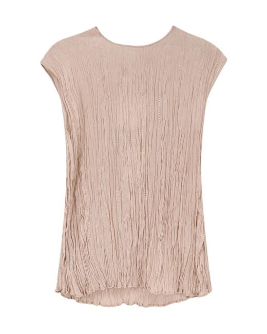 Alysi Pink Wrinkle Top