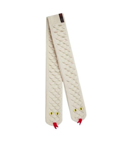 Bottega Veneta White Snake Scales Knit Socks for men