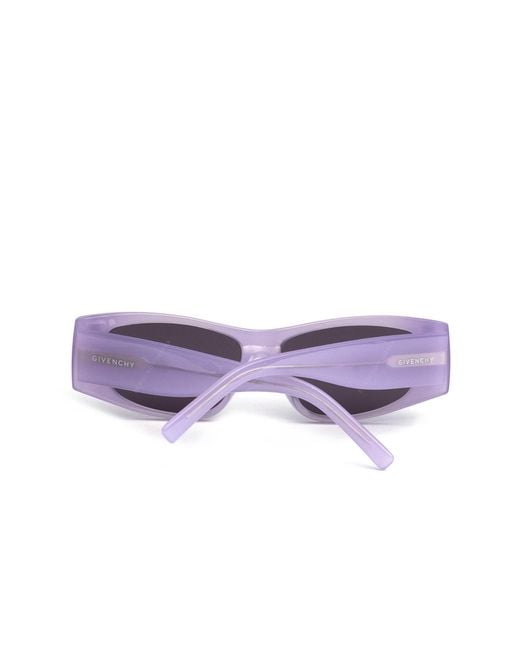 Givenchy Purple Rectangle Full-Rim Sunglasses