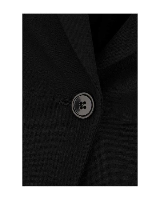 McQueen Black Wool Single-Breasted Blazer