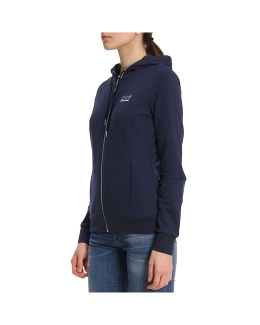 EA7 Blue Logo Details Casual Jacket