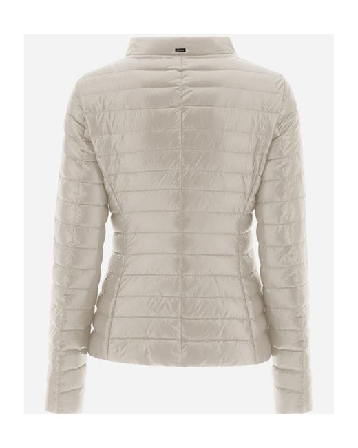 Herno Gray Quilted Fitted Down Jacket