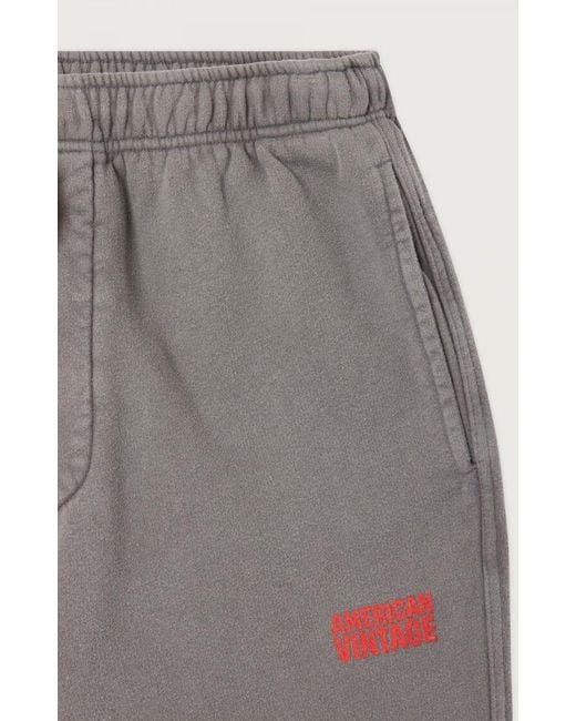 American Vintage Gray Drawstring Sweatpants for men