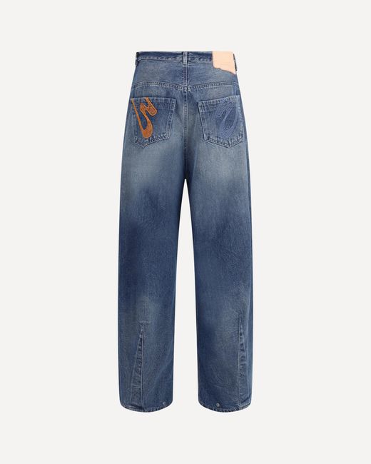 PDF CHANNEL Blue Pdf Legganda Oversized Jeans for men