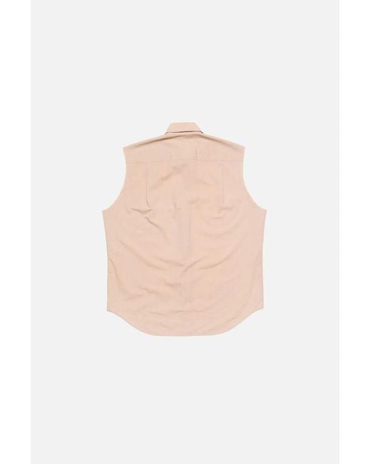 Acne Natural Chest-Pocket Sleeveless Shirt