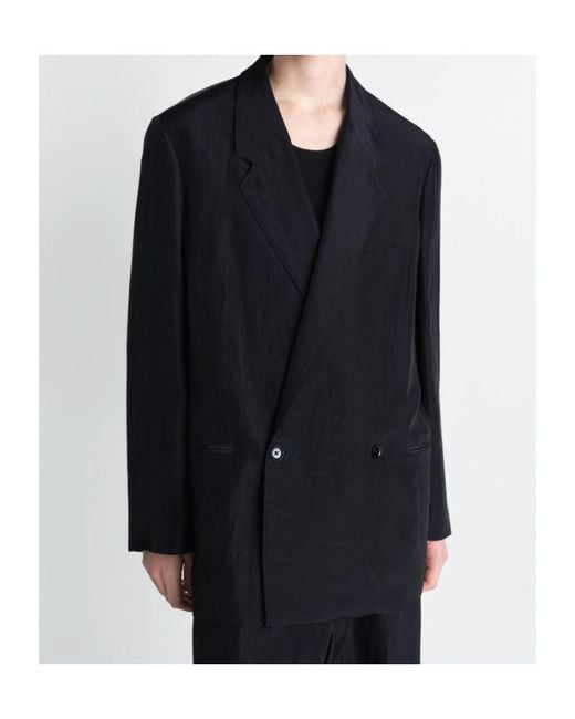 Lemaire Black Oversized Long Sleeved Blazer for men