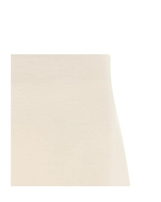 Fabiana Filippi Natural Zipped Mini Skirt