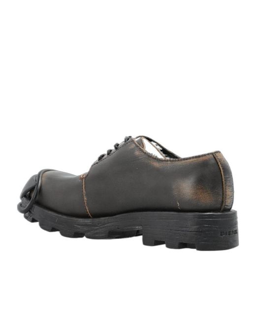 DIESEL D-Hammer Toe-Cap Derby Shoes in Brown for Men | Lyst display picture 3