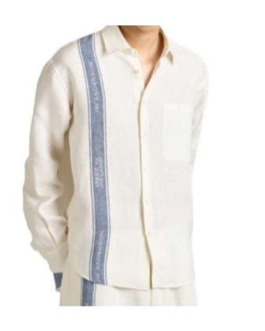 J.W. Anderson White Jw Anderson Logo Printed Button-Up Shirt for men