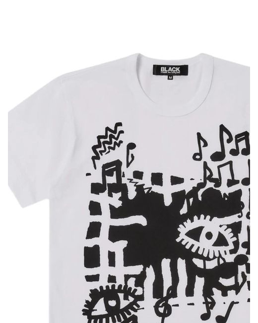 Comme des Garçons White Graphic Short-Sleeved T-Shirt for men