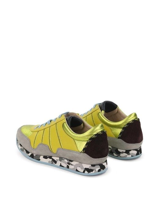 Dolce & Gabbana Yellow Logo Casual Sneakers for men